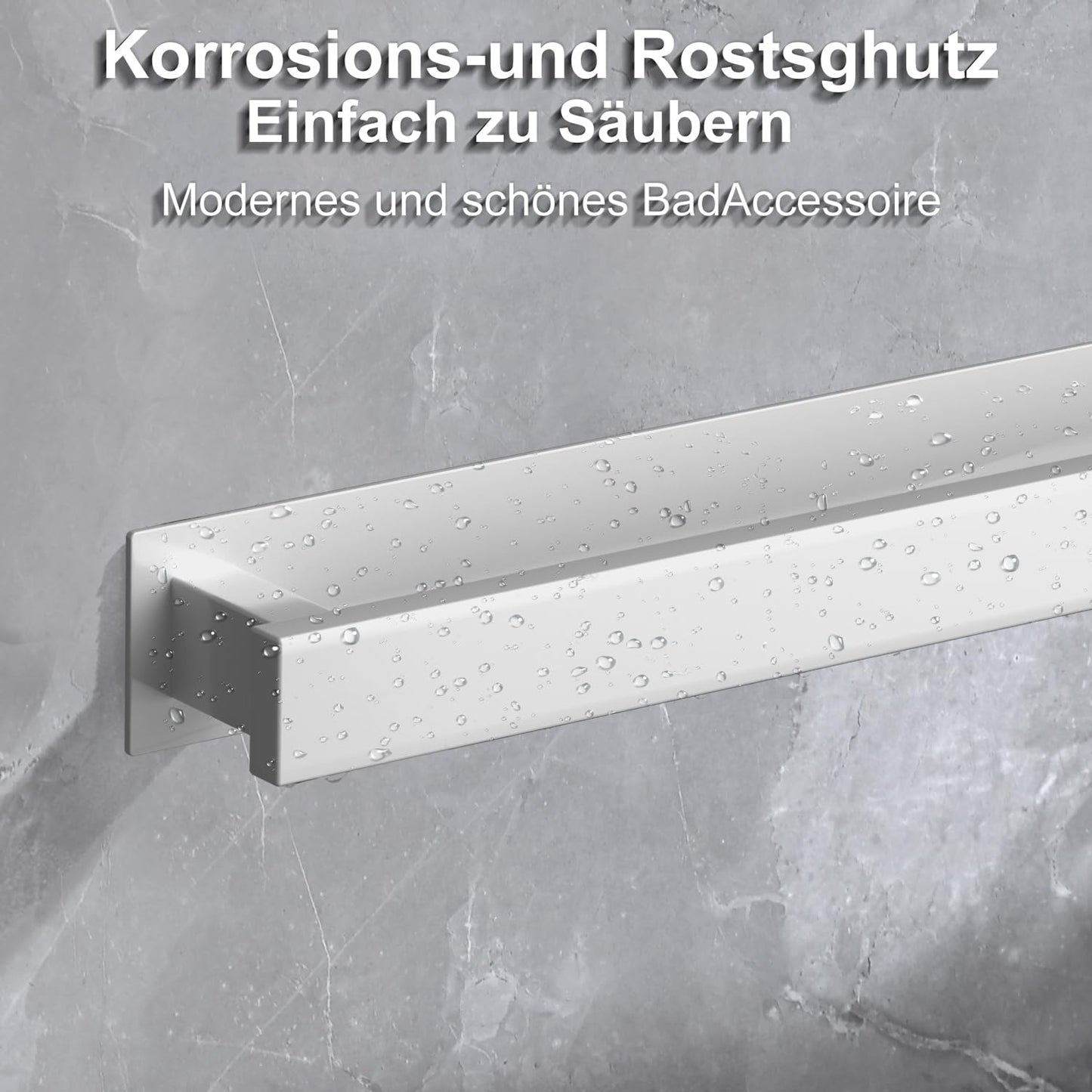 Towel holder without drilling, silver towel holder, bathroom towel holder, guest towel holder, wall-mounted brushed silver stainless steel towel holder (white color, 2 pack)