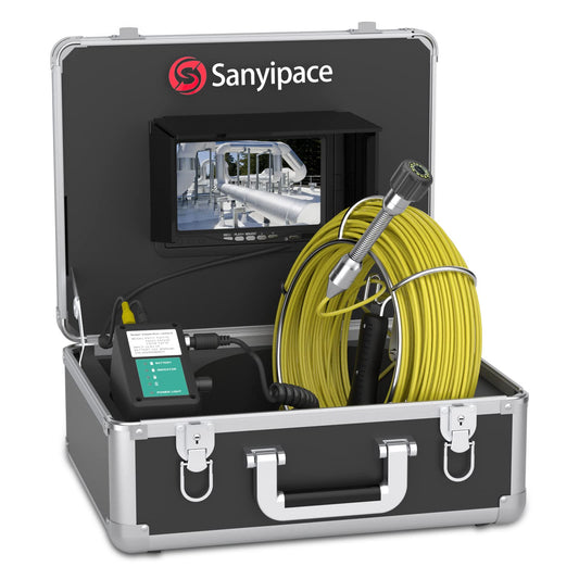 20M pipe inspection camera with DVR, endoscope pipe camera with light waterproof IP68 professional sewer drain video inspection camera with 7" LCD monitor 1000TVL CCD borescope camera