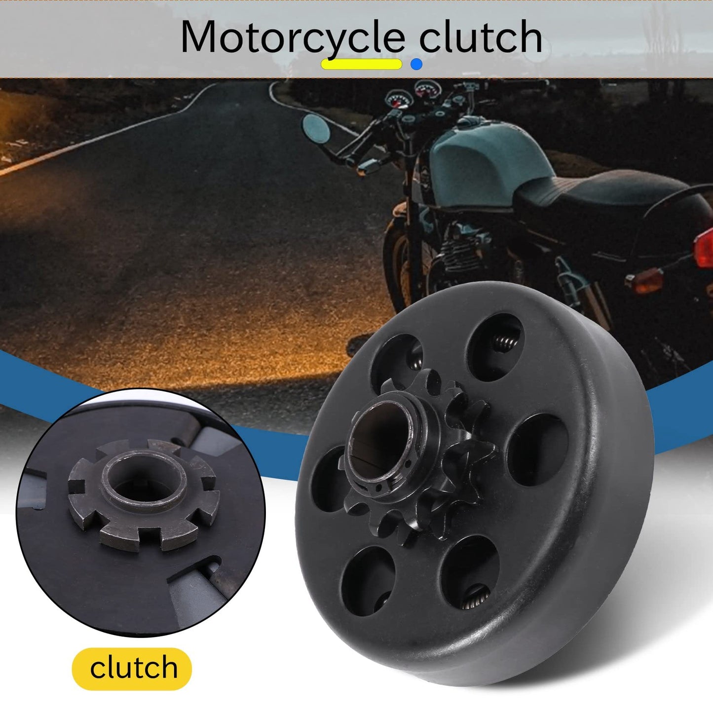 Dciustfhe 10 Tooth 20MM Motorcycle Centrifugal Clutch 420 Chain Clutch Suitable for Karts Bikes Carts