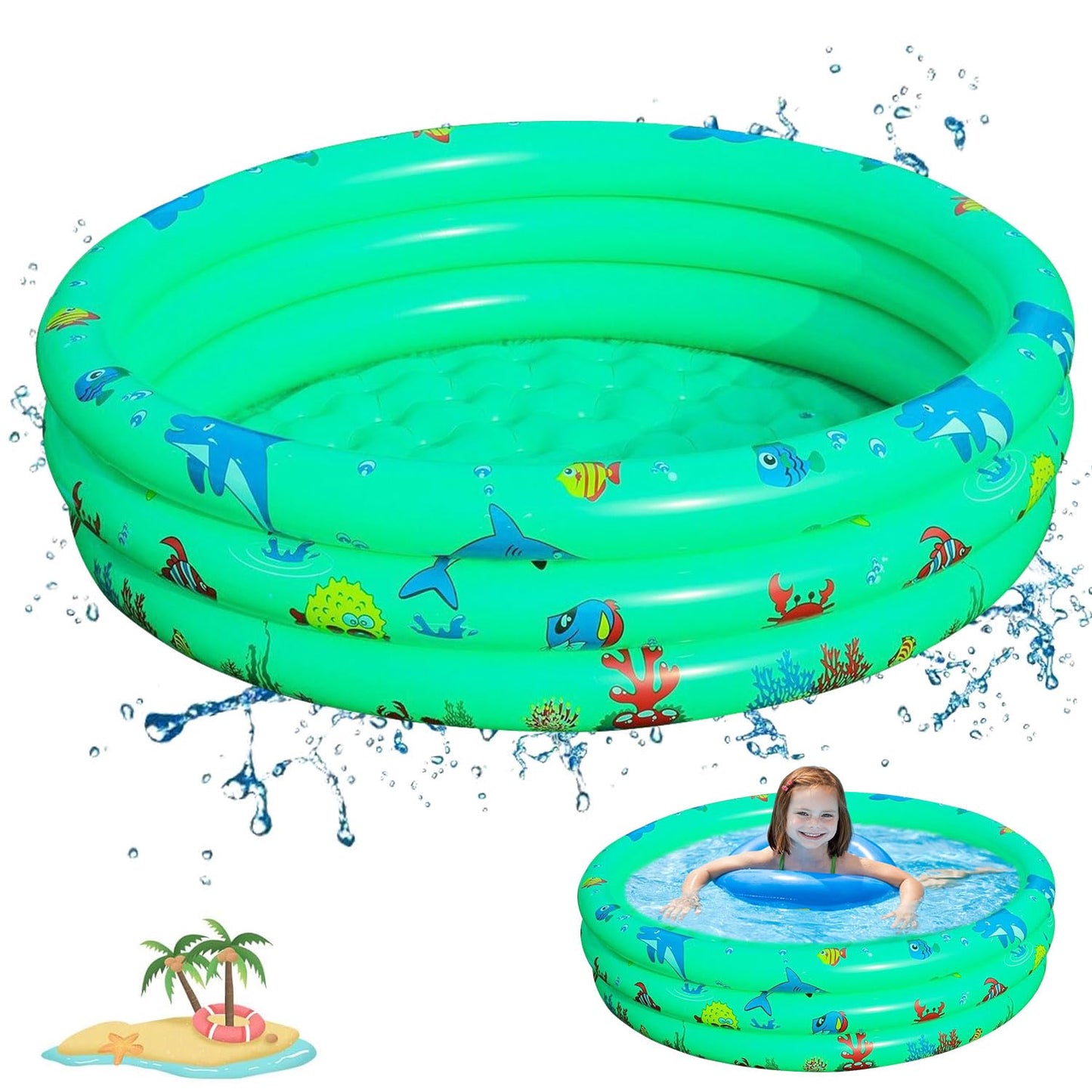Inflatable paddling pool, children's pool, baby pool, inflatable kids pool, swimming pool, inflatable pool, children's paddling pool, portable bathtub, swimming pool.