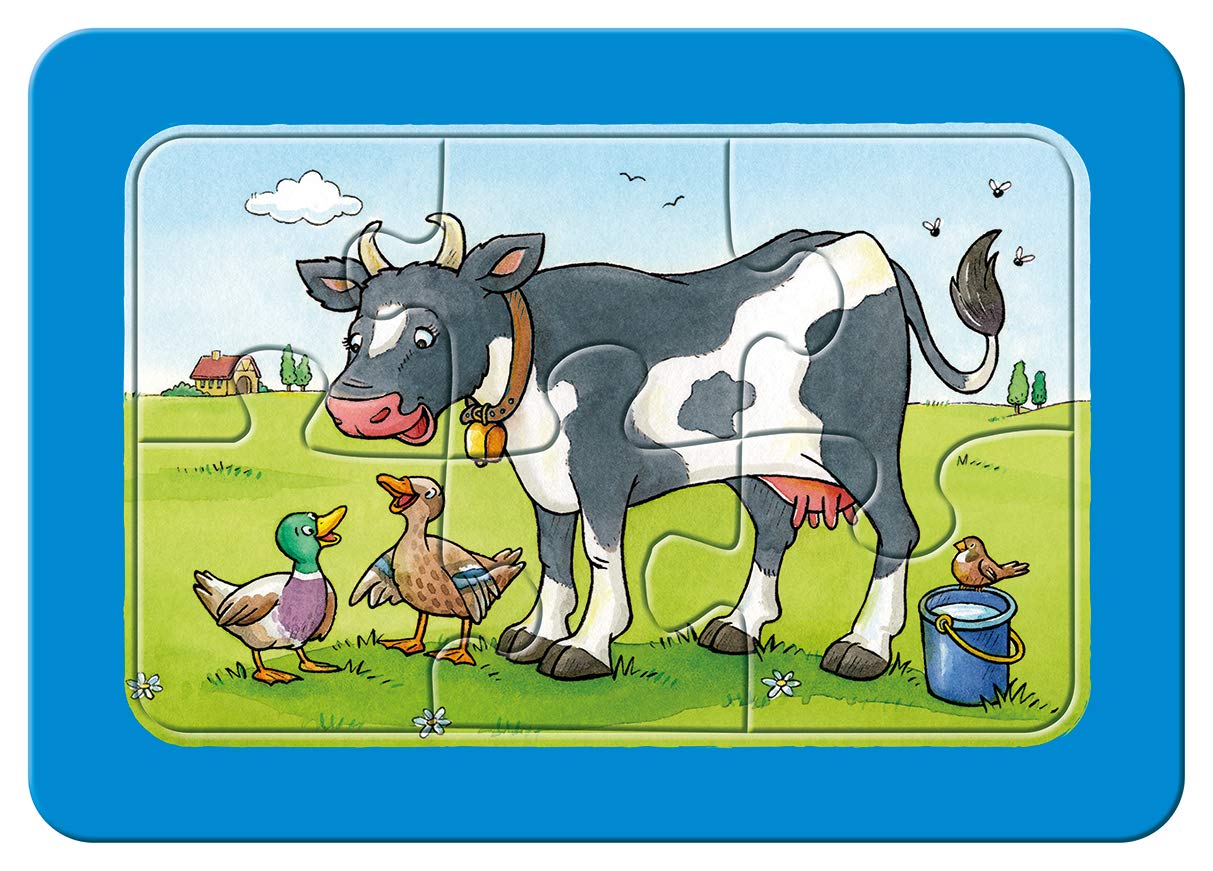 Ravensburger Children's Puzzle - 06954 At Work & Children's Puzzle - 06571 Good Animal Friends - My First Puzzle with 3x6 pieces - Puzzle for children aged 2.5 years and up.