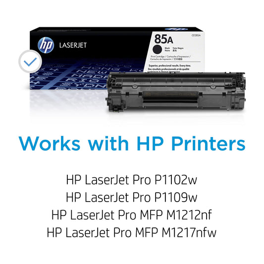 HP 85A (CE285A) Black Original Toner for HP LaserJet Pro P1102, P1106, M1132 MFP, M1212nf MFP, M1217nfw MFP