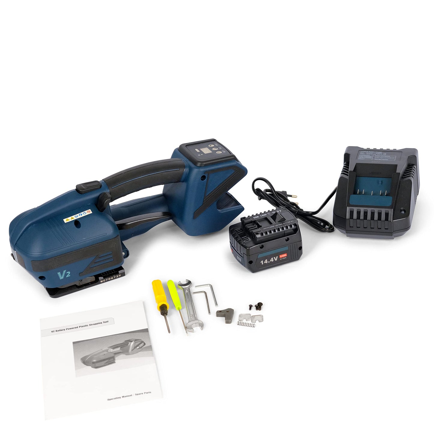 Battery strapping tool DeTec. DT-UMV2 Strapping machine Manual strapping machine Hand tensioner for PE and PP strapping band