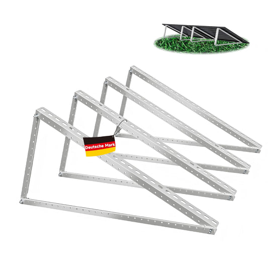 ALLDREI® Solar Panel Mounting Balcony Power Plant 2 Pack - 120cm Solar Module Mount 4 pieces made of aluminum for flat roof, garden, wall, solar module mounting for 2 PV modules, 0% VAT.