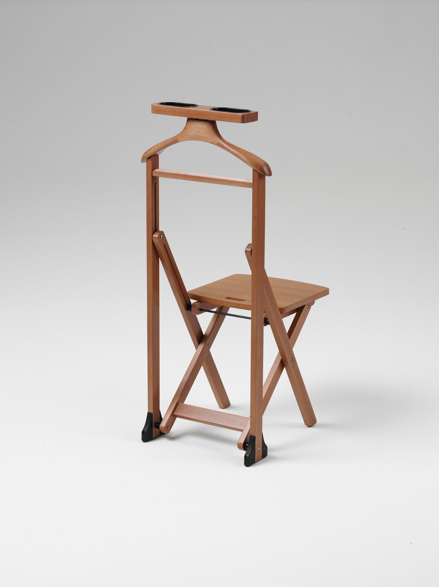 Arredamenti Italia 2007 DUKA coat rack with chair for bedroom, made of wood - Lockable - Cherry wood finish Ar-It the heart of wood.