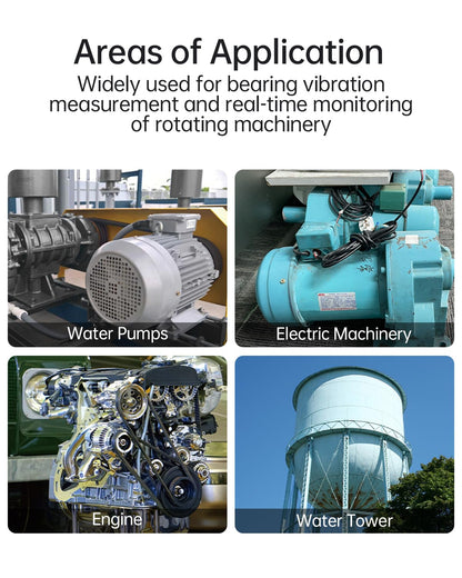 [RS485 Modbus Vibration Sensor] WTVB01-485 IP68 waterproof transducer, 3-axis acceleration vibration detector (frequency + displacement + velocity), motor monitoring module.