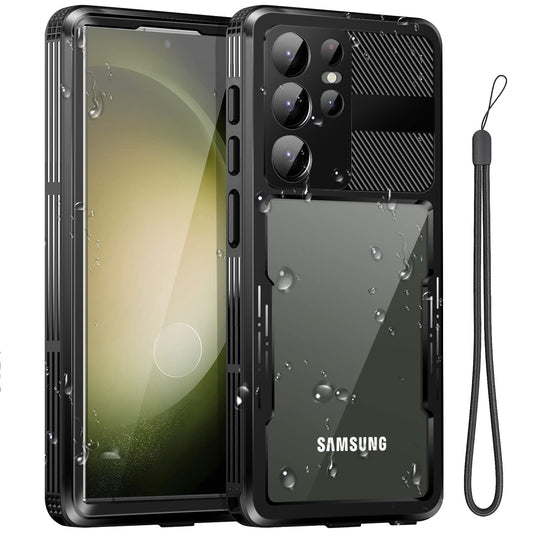 AICase waterproof case for Samsung Galaxy S23 Ultra 5G (6.8 inch), snowproof, dustproof, shockproof, full protection, IP68 certified, 360-degree protection, case for Samsung S23 Ultra 2023