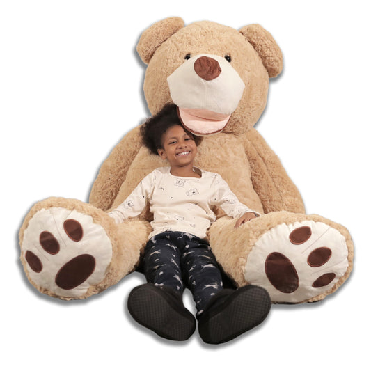 Bananair Giant Teddy Bear XXL, 100 to 340 cm - Cuddly and Fluffy, Insured Hugs - XXL Plush Toy, Birthdays, Room Decoration (Beige, 200 cm)