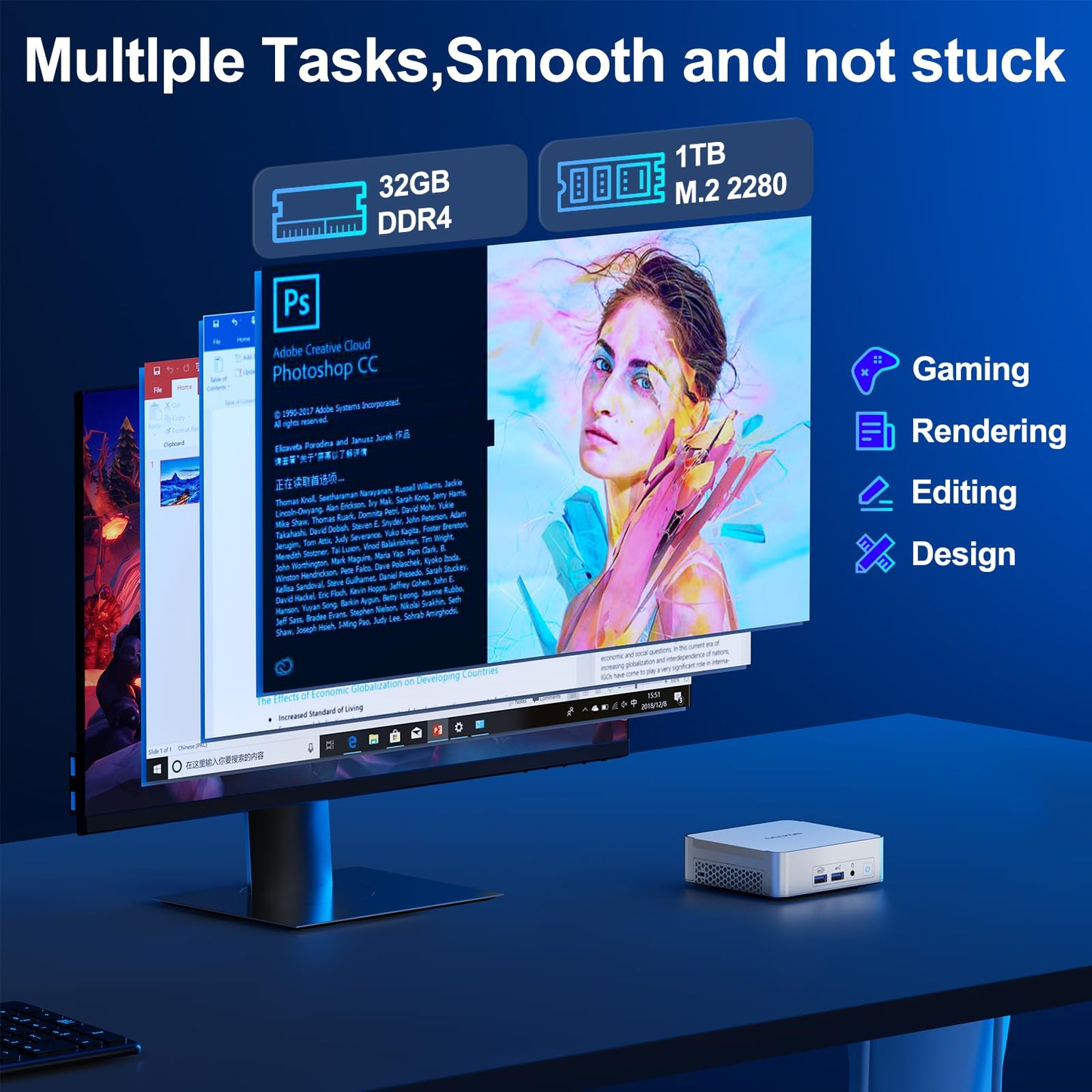 GEEKOM XT12 Pro Mini PC, Intel i9-12900HK (14 cores, 20 threads, 24MB cache, 5.0 GHz) NUC Desktop PC, Wi-Fi 6E Mini Computer, 32GB DDR4 Windows 11 Pro 1TB Mini NUC Computer, 2*USB4 | 8K UHD