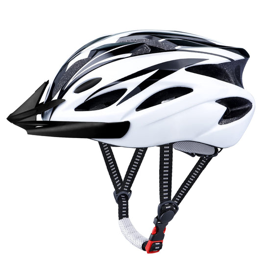 GOXIFACA Unisex Bike Helmet for Adults, Men and Women, with Detachable Visor and Padding, Adjustable Helmet for Mountain Biking and City Commuting (fits head size 58-62cm)