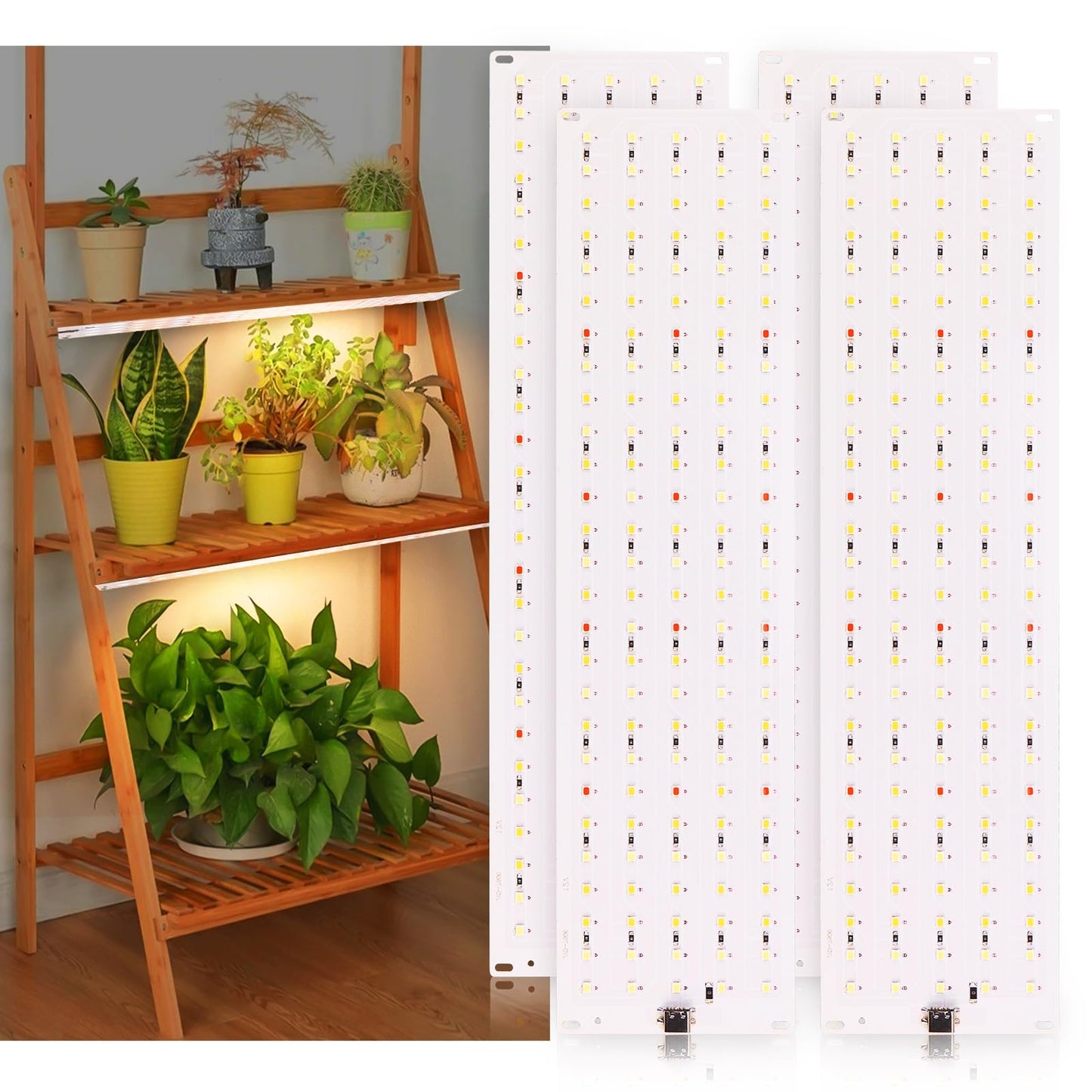 LED Plant Lamp 4PC, 540 LEDs Plant Light, 10 Brightness Levels Full Spectrum, 3 Light Modes Grow Light, Grow light with 3/9/12H Timer, for Indoor Plants, Succulents.