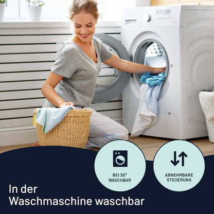 Imetec Scaldasonno Adapto single bed electric blanket, 150x80 cm, low consumption, fast heating, personalized. 100% wool & Merino, Made in Italy, non-slip fabric, control with 6 temp.