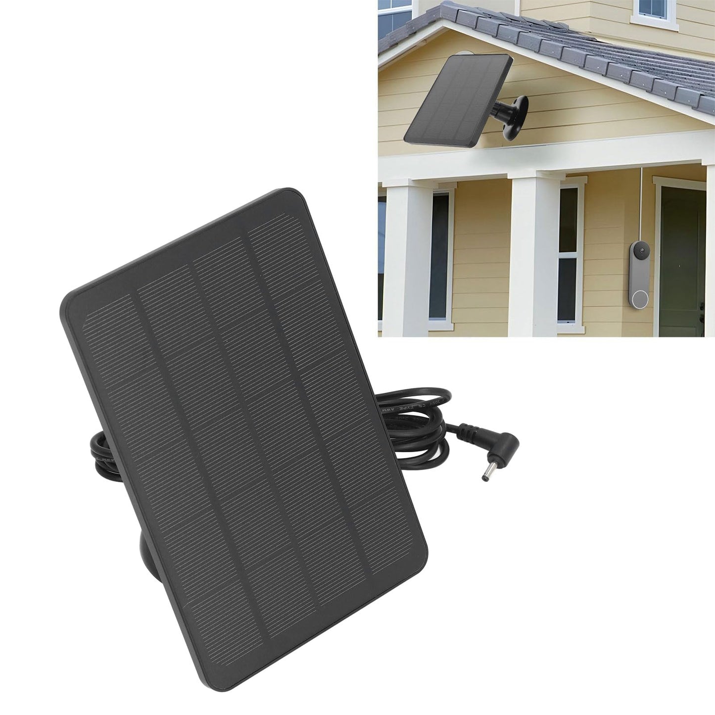 10W solar panel for Ring Spotlight Cam, Ring Stick Up Cam, IP65 waterproof, weather-resistant outdoor solar charging panel with adjustable bracket, secure