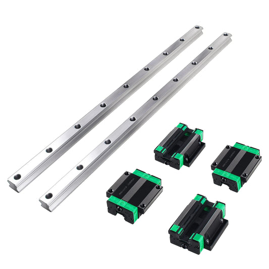 CNCMANS Linear Guide 2 Pieces HGR20-1000mm Linear Rail Guide with 4 Pieces HGW20CC Slide Block for Automated Machines (HGR20 1000mm)