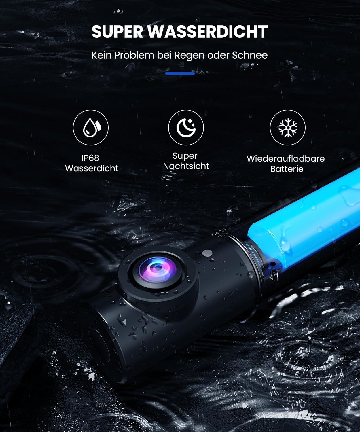 AUTO-VOX Wireless Backup Camera Kit supports 2 cameras for parking/surveillance, with a 720P wireless backup camera and 5" HD monitor. IP68 waterproof camera for trucks/SUVs.