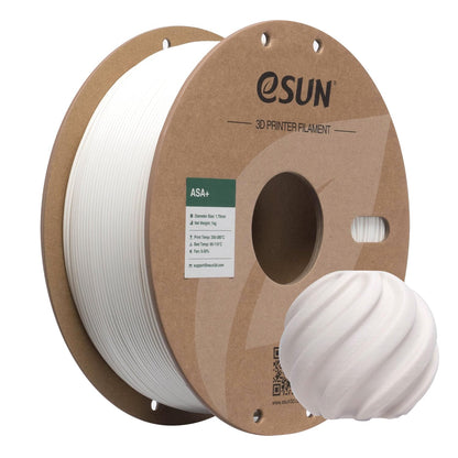 eSUN ASA+ Filament 1.75mm, Weather Resistant 3D Printer Filament, 1KG Spool (2.2 LBS) 3D Printing Materials for 3D Printers, Warm White