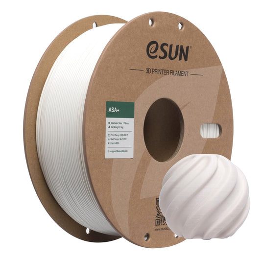 eSUN ASA+ Filament 1.75mm, Weather Resistant 3D Printer Filament, 1KG Spool (2.2 LBS) 3D Printing Materials for 3D Printers, Warm White