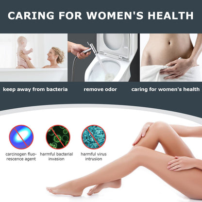 Handheld shower bidet for bidet faucets WC with G1/2" valve and a G3/8" toilet adapter Stainless steel shower head Diaper shower Pet bath