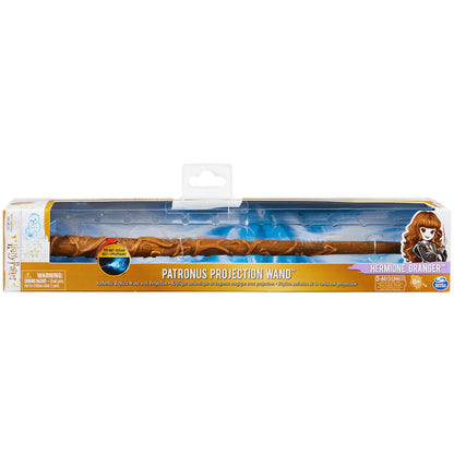 Wizarding World Harry Potter - Hermione Granger's Light Up Wand with Patronus projection, approx. 33 cm, toy for kids aged 6 and up, fan merchandise.