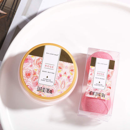 SPA LUXETIQUE Wellness Set for Women - 8pc Rose Scent Bath Gift Set for Women, Birthday Gift Beauty Set with Decorative Bathtub, Valentine's Day Gift, Mother's Day Gift, Gifts for Women
