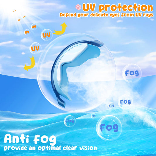 COOLOO Kids Swim Goggles, 2-Pack Children's Diving Mask Age 4-14, 【Patented】 Anti-Fog, UV Protection, NO Leaking Adjustable Silicone Swimming Goggles for Kids, Girls, Boys