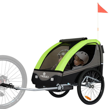 Tiggo S2 child trailer with suspension jogger 2 in 1 child buggy bike trailer trailer 360° rotatable