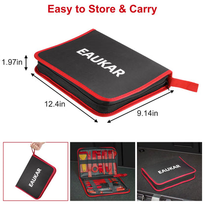 Eaukar Auto Disassembly Tools, 330 Pcs Vehicle Disassembly Trim Removal Wedges Interior Panel Levers, Automotive Tool, Car Panel Removal Tool Car Door Door Panel (Red)