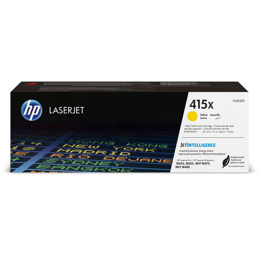 HP 415X (W2032X) Yellow Original High Yield Toner for HP LaserJet Pro M454, M479, XL