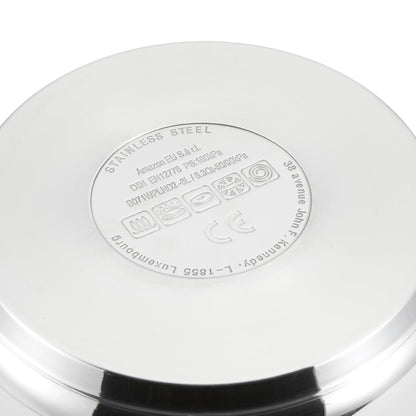 Amazon Basics Stainless Steel Pressure Cooker - with Steamer, Induction Compatible - 6 liters, Silver