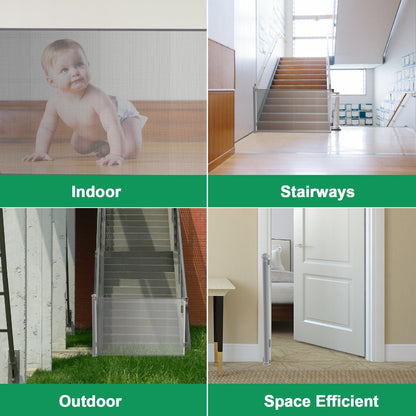 Muaket stair gate/door gate retractable 0-170CM, gray
