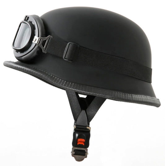 ATO WH1 motorcycle helmet in Wehrmacht style with goggles Size M 57 to 58cm