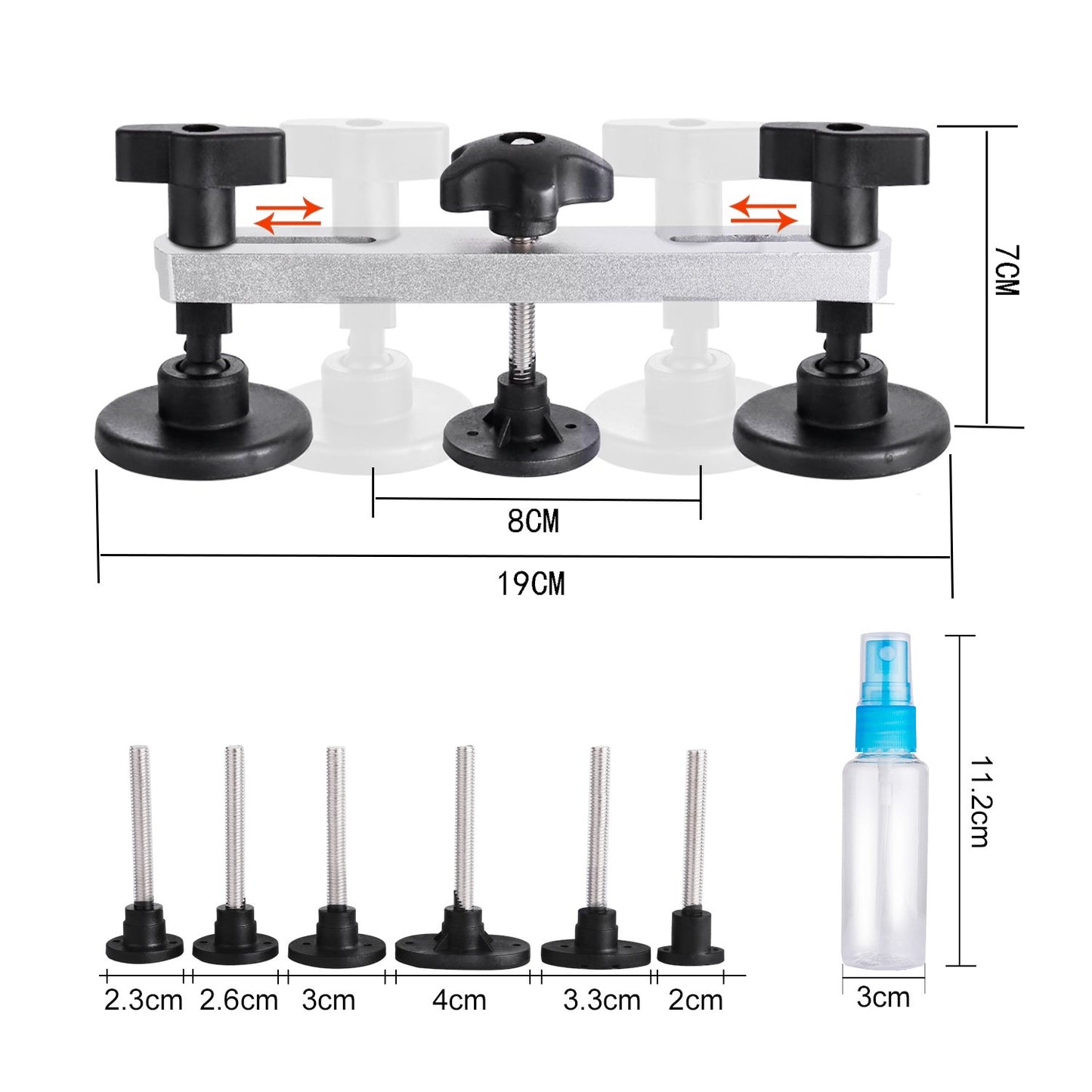 Uolor Dent Removal Tool Auto Body Dent Repair Kit, Dent Remover Tool, Paintless Dent Repair for Cars, Removal of Dents and Hail Damage.