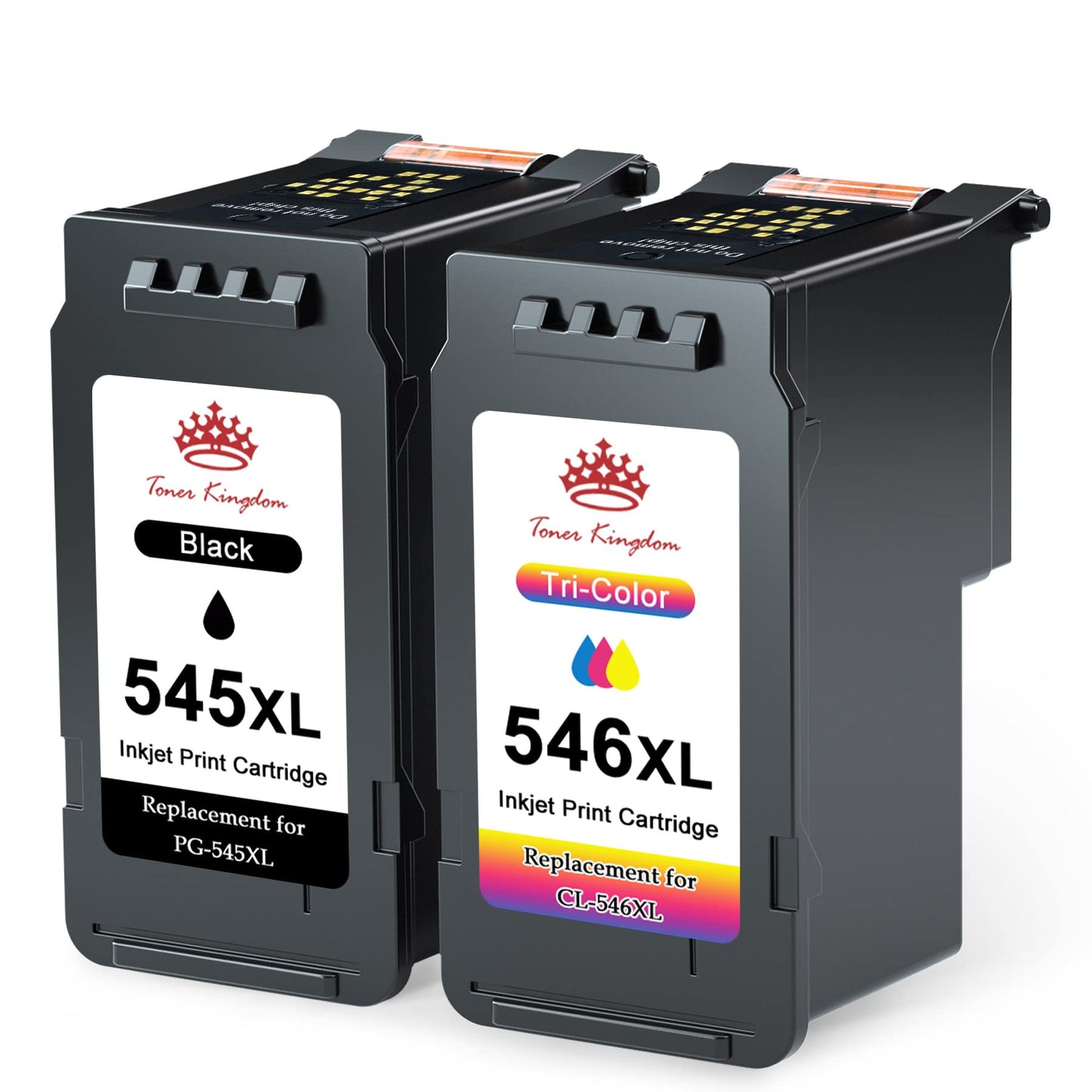 Toner Kingdom PG-545XL CL-546XL Compatible Ink Cartridges for Canon Printers 545 546 XL for Canon Pixma TR4550 Cartridges for Canon Pixma TS3450 MX495 TS3150 TS3350 TS3351 TR4551 TR4650 MG3050 (Black, Color)