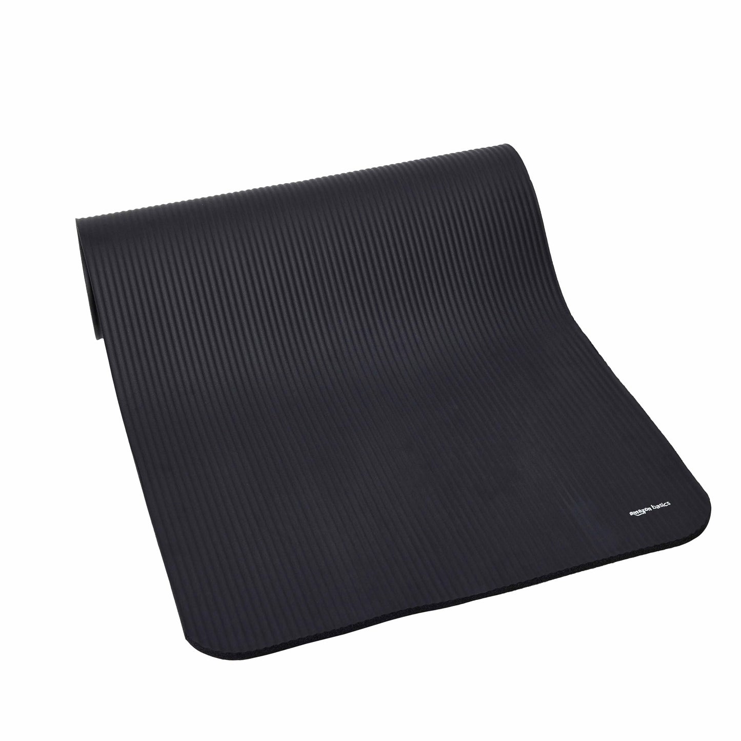 Amazon Basics Yoga Mat, non-slip, extra thick, Pilates-Gymnastics mat, 183 x 61 x 1 cm, Black.