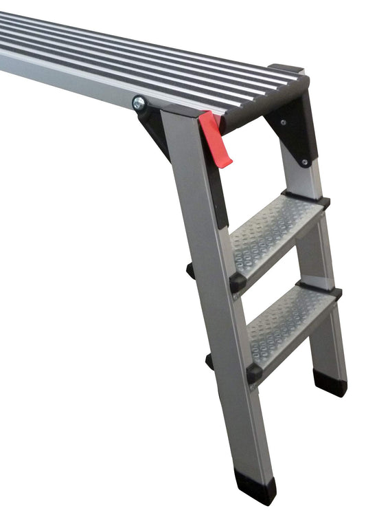 Work platform, scaffolding ladder, 70 cm working height, aluminum ladder step stool (70 cm working height)