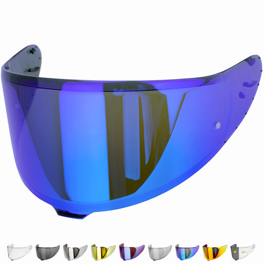 Everalo compatible with Shoei Nxr 2 visor - Z8 - X15 - XSPR Pro - Cwr f2 - Cwr f2pn - Helmet visor Pinlock Ready Anti-Scratch and Anti-Fog (Blue)