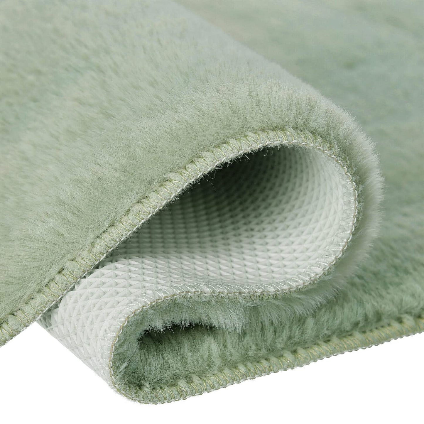 Bathmat Jade Green - 120x170 cm Solid Color - Non-slip, washable, soft, absorbent, quick-drying - High pile Soft Touch bathroom rug