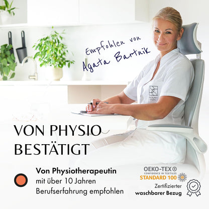 Ergonomic leg pillow for elevating legs, relieving leg strain. Ideal for adults, Oeko-Tex certified. Great leg support cushion.