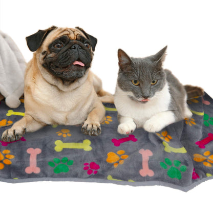 ALLISANDRO Fluffy Dog Blanket [200x160cm Gray] Cat Blanket with super soft fluffy pet blanket, throw for dog bed sofa and couch, multicolor, XX-Large, 999H02