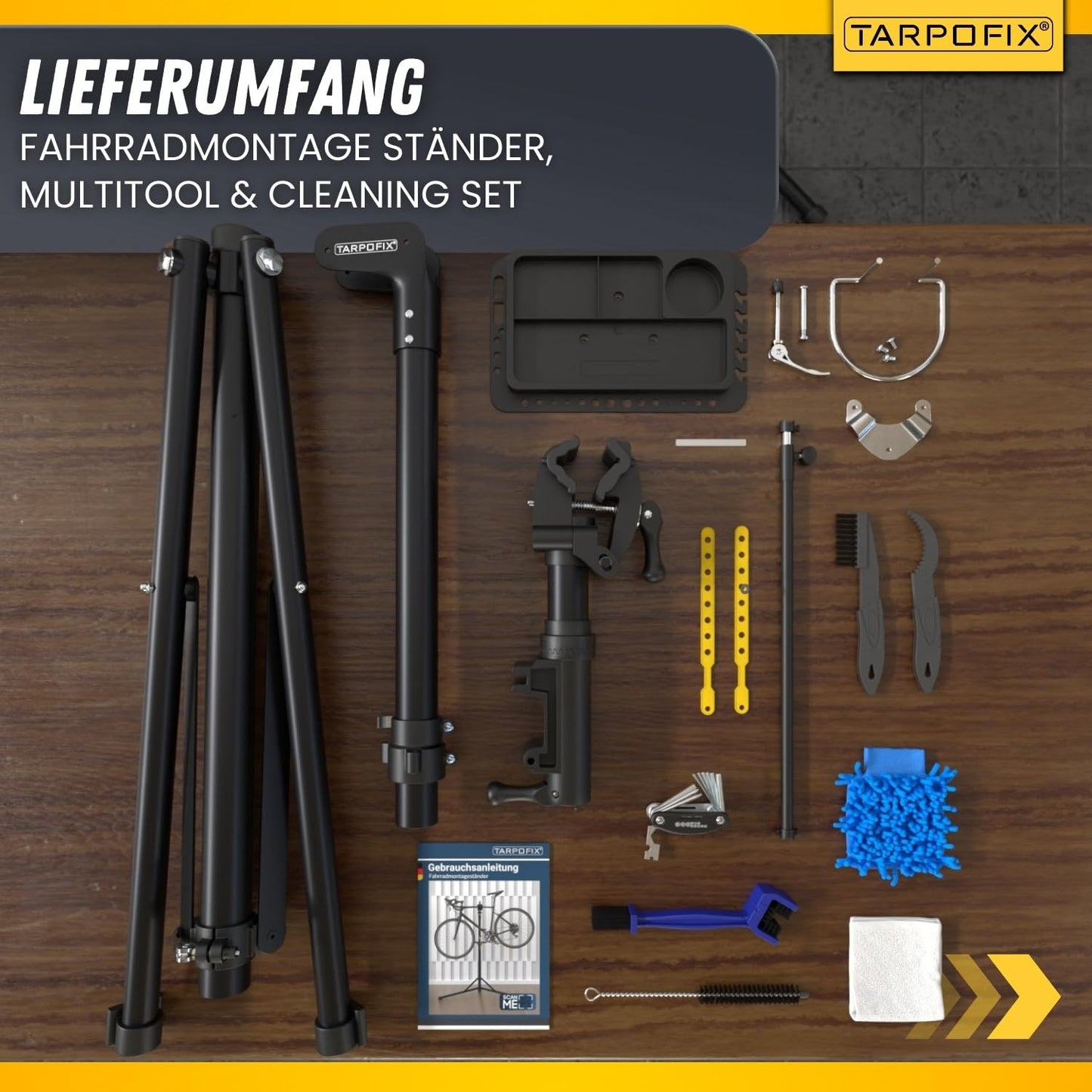 Tarpofix® Bicycle Assembly stand up to 50kg for E-bike | Bicycle Assembly stand for bicycles | Professional Bicycle Repair stand | Heavy duty bike holder Ebike | Bike stand repair & maintenance | Anthracite