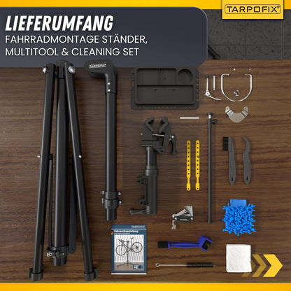 Tarpofix® Bicycle Assembly stand up to 50kg for E-bike | Bicycle Assembly stand for bicycles | Professional Bicycle Repair stand | Heavy duty bike holder Ebike | Bike stand repair & maintenance | Anthracite