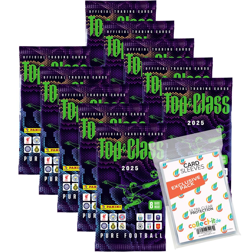Bundle with Top Class Pure Football 2025 - Trading Cards - 1 Starter + 10 Booster + Exclusive Collect-it Sleeves