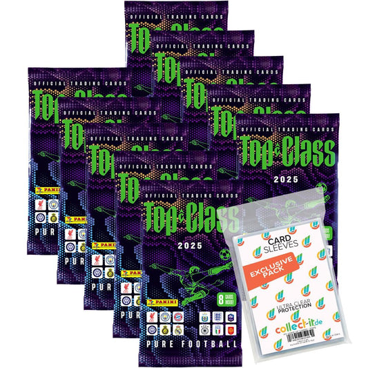 Bundle with Top Class Pure Football 2025 - Trading Cards - 1 Starter + 10 Booster + Exclusive Collect-it Sleeves