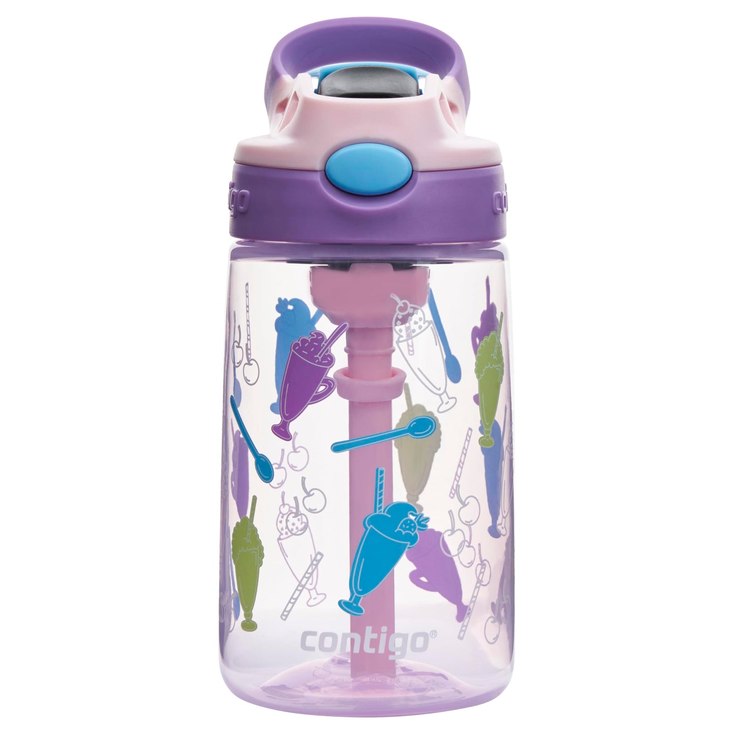 Contigo Kids Water Bottle Easy Clean Autospout with Straw, BPA-free durable bottle, 100% leak-proof, easy to clean, great for daycare, kindergarten, school and sports, 420ml