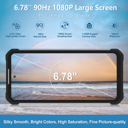 OUKITEL WP17 Outdoor Smartphone, 8300mAh outdoor mobile phone with 128GB + 8GB, 90Hz 6.78" FHD+ display, Helio G95 game chip, 64MP + 20MP camera, 18W fast charging, Android 11, NFC, OTG, dual 4G.