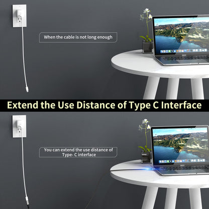 Angusplay USB C Thunderbolt 4 Extension 40Gbps, USB 4 Extension Cable, 8K 60Hz Display/100W Charging Compatible with Thunderbolt 4/3, USB4/3, Type C, for Mac MacBook Pro, external SSD eGPU, 0.8m