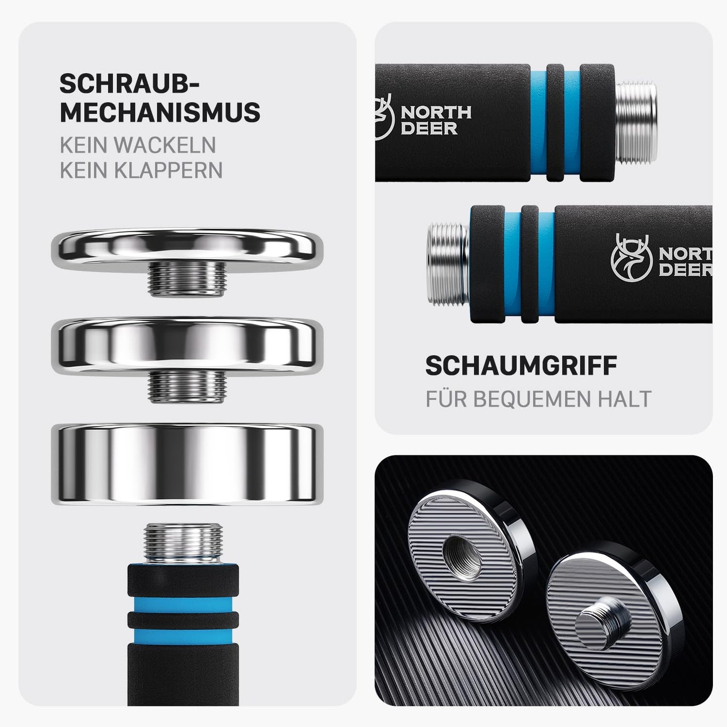 Dumbbells 2 set 5kg (2.5kg/3.5kg/4kg/5kg) - Adjustable dumbbells set with foam grip - Dumbbell set ultra compact for home (standard version 5kg×2)