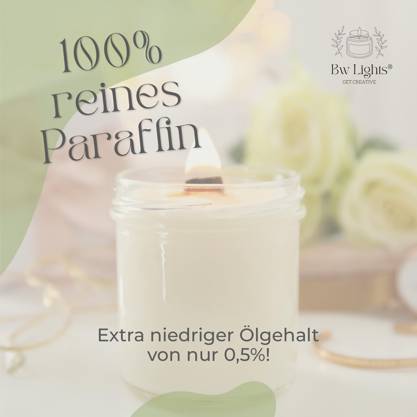 BwLights - High-quality White Paraffin Wax | Wax Granules for Melting & Making your own Candle | 100% Paraffin | easy to pour & long-lasting burn (25 kg)
