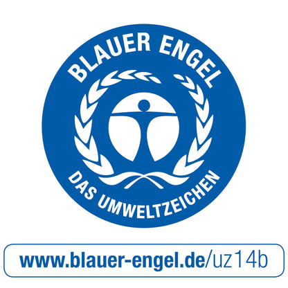 Falcon 150-pack quick folders in intense colors. Made in Germany. Pre-folded folders made of recycled cardboard, suitable for A4 size, blue, Blue Angel certified.