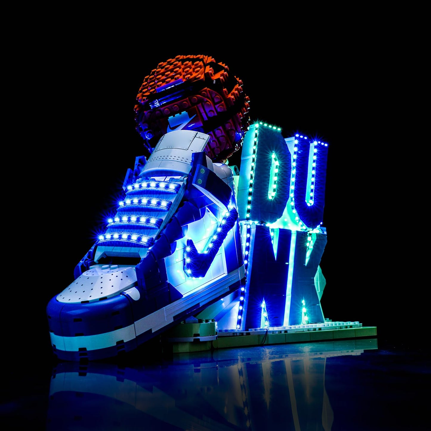 BrickBling LED Light Set compatible with Lego 43008 Nike Dunk x Set (No model), touch dimmer switch decoration lighting set Compatible with Lego Nike Dunk x 43008 Creative Toy
